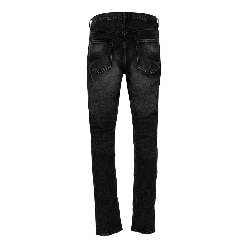 Purple Brand Slim Lage Taille Zwarte Jeans Black Heren