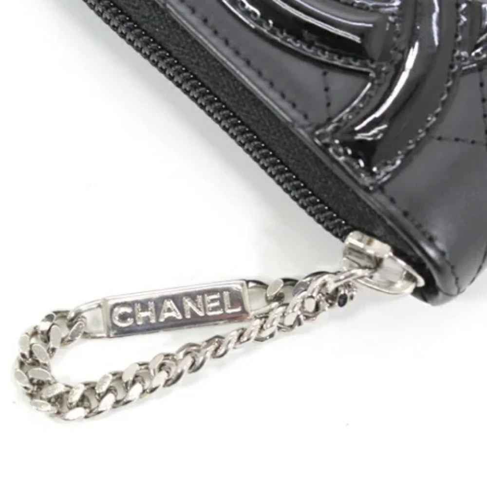 Chanel Vintage Pre-owned Leather wallets Black Dames