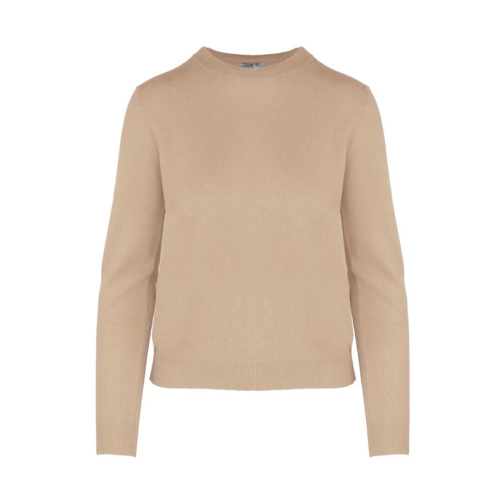 Malo Kasjmier trui met ronde hals Brown Dames