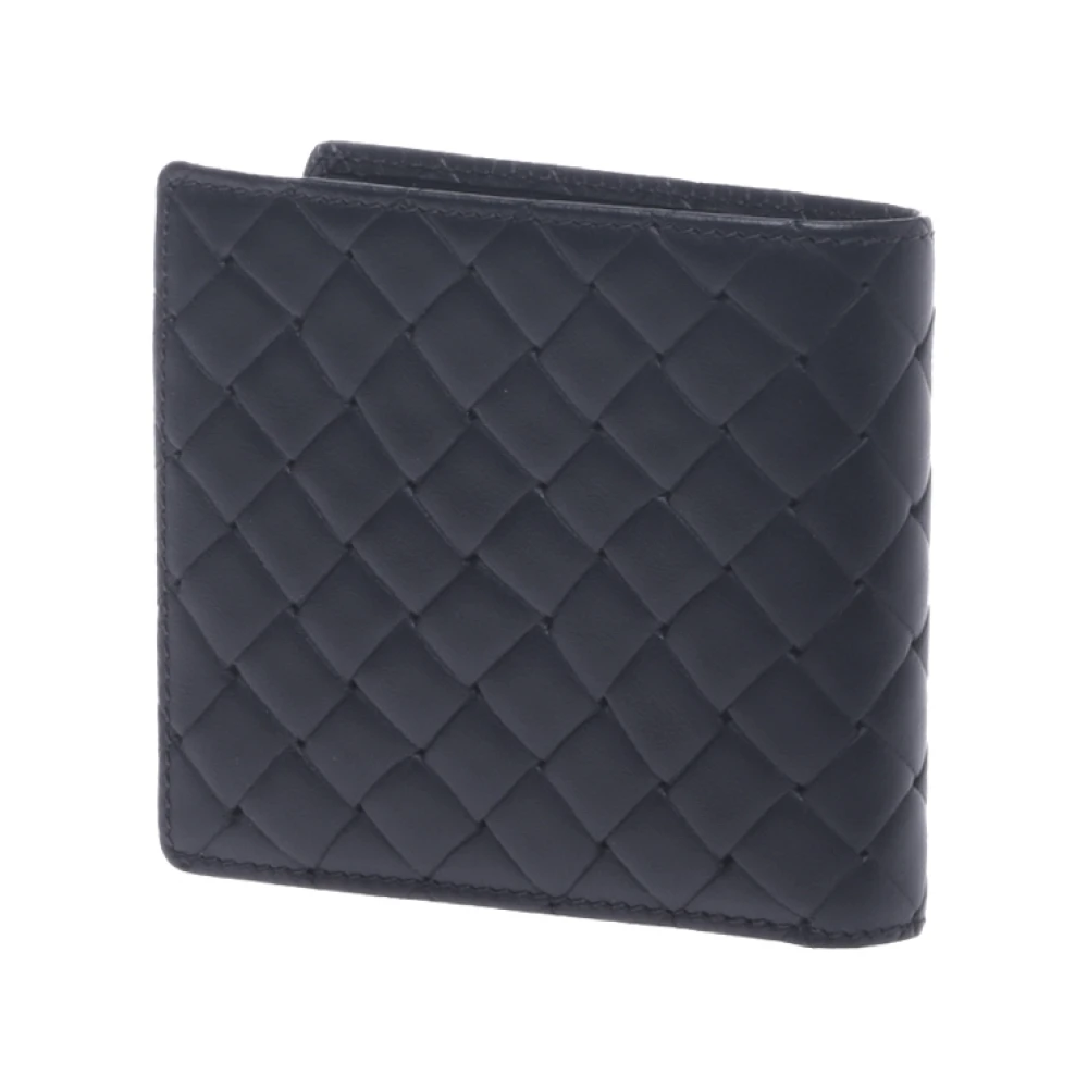 Baldinini Wallet in black woven print leather Black Heren