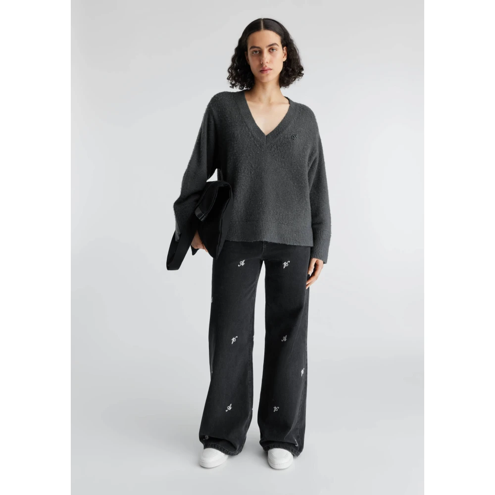 Axel Arigato Rain V-neck Trui Gray Dames