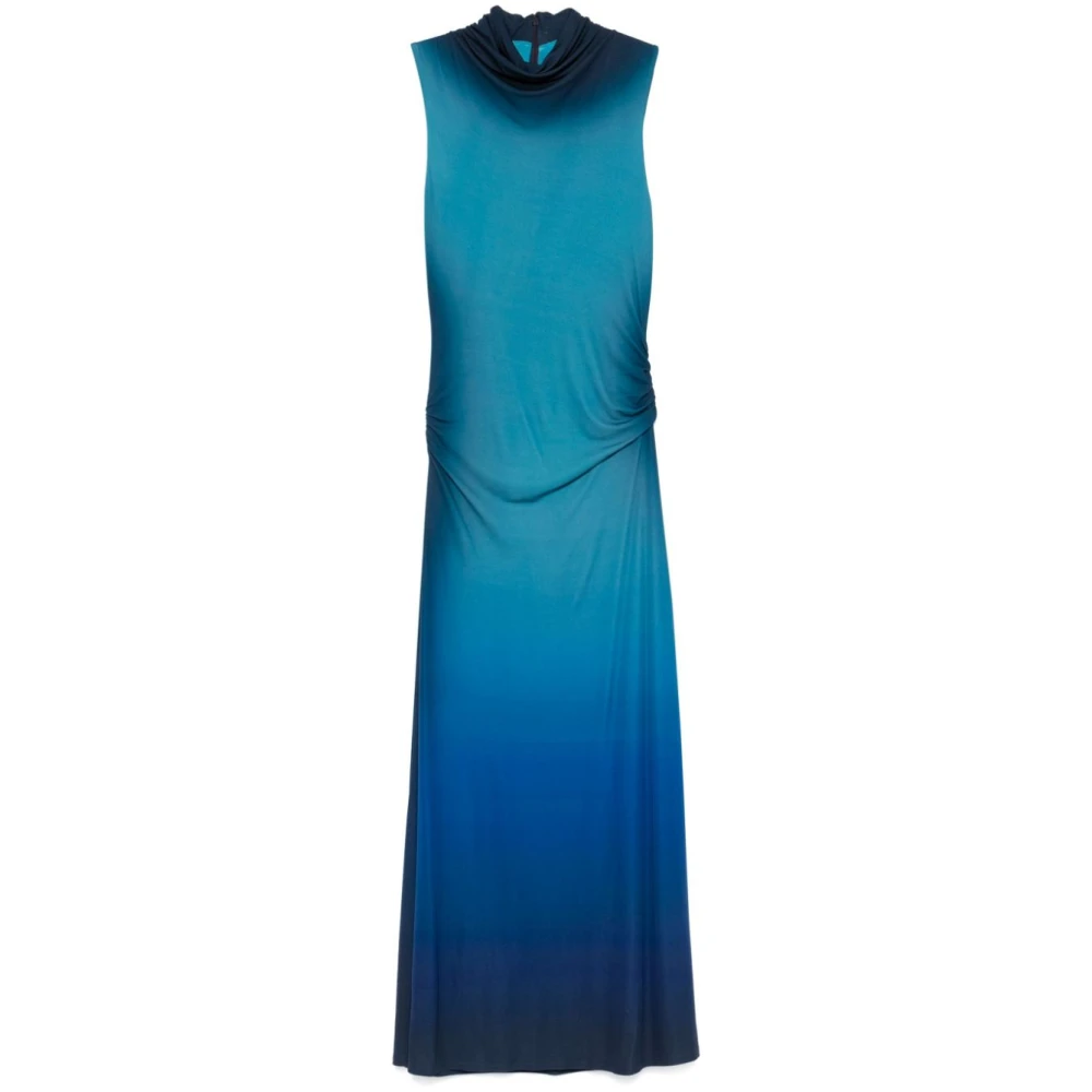 Simkhai Chromatisch Teal Ombre Mouwloze Midi Jurk Blue Dames