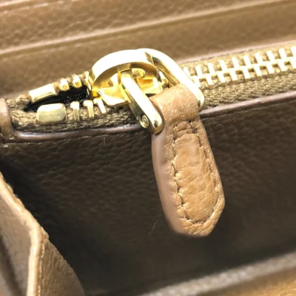 Prada Vintage Pre-owned Leather wallets Brown Dames