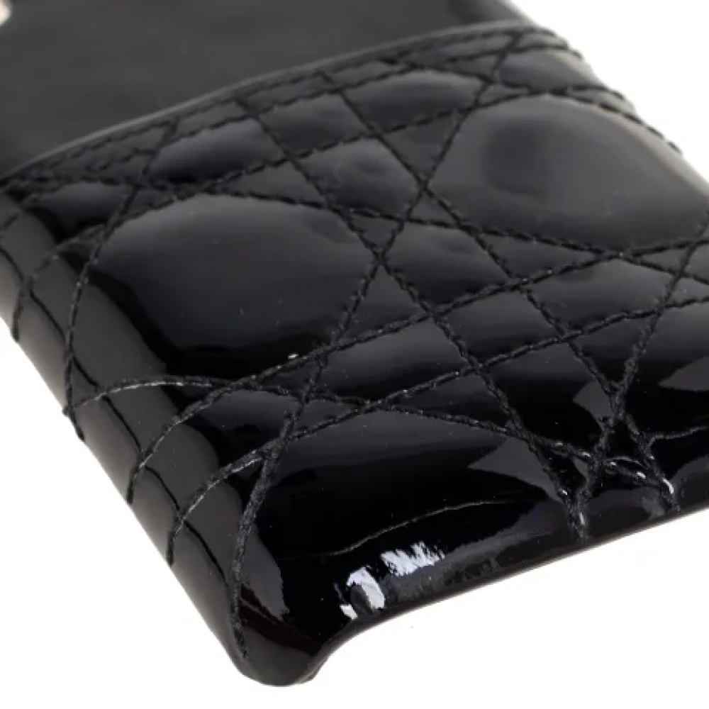 Dior Vintage Pre-owned Leather home-office Black Dames
