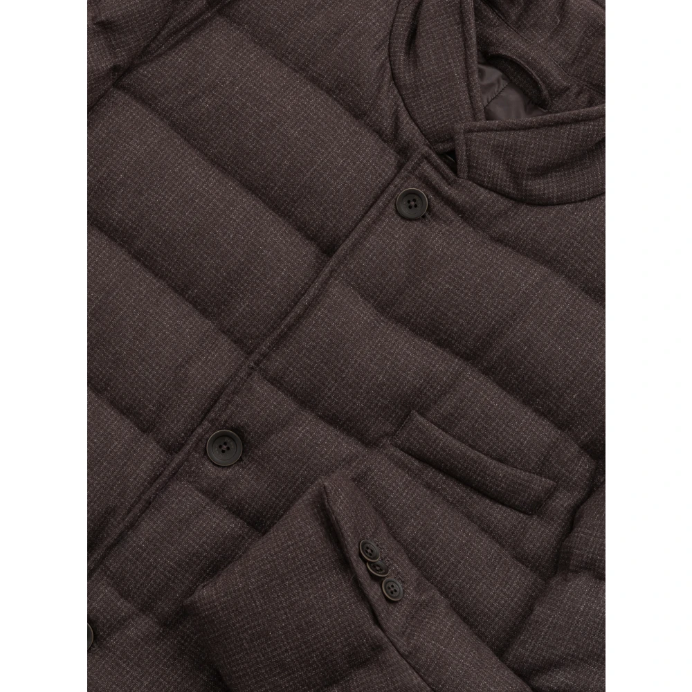 Herno Gewatteerde jas met kraag Brown Heren