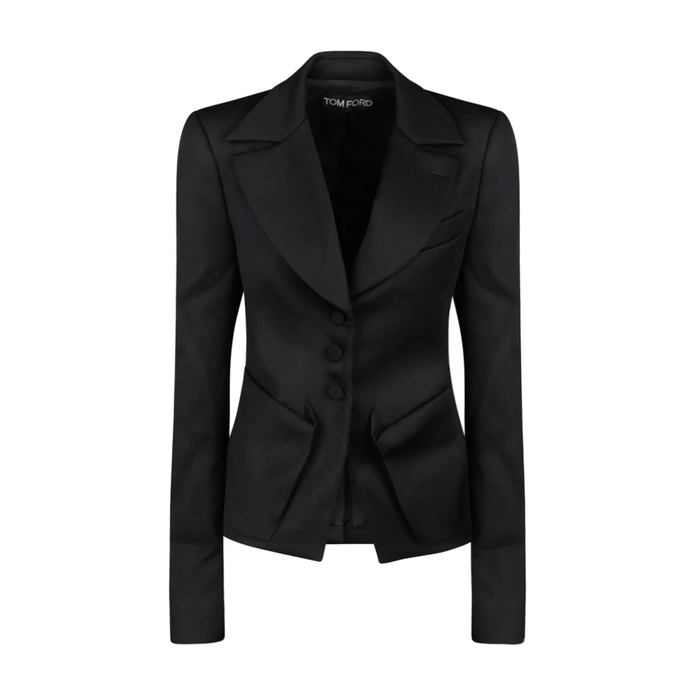 Tom Ford Women's Black Wool Tailored Blazer - Blazers - M - Jackets