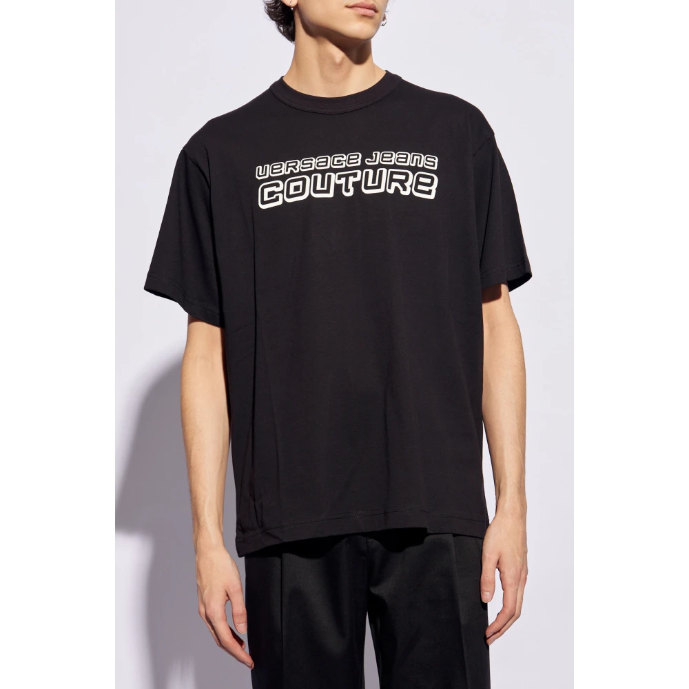 Versace Jeans Couture T-shirt met logo Black Heren