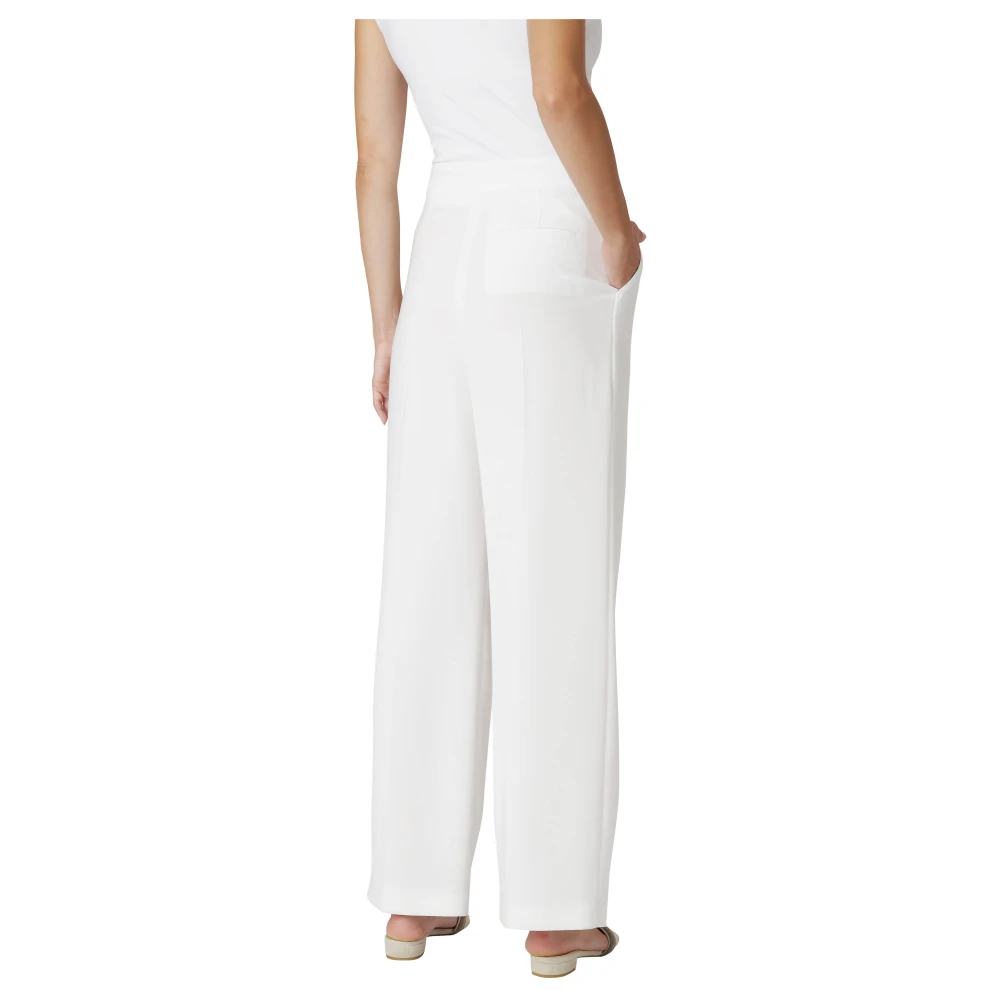 Eleventy Hoge taille broek met plooien White Dames