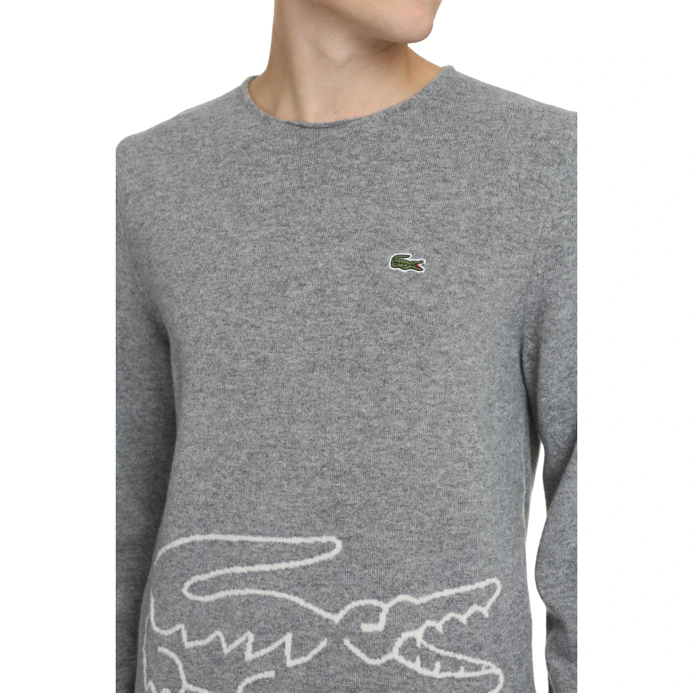 Comme des Garçons Lacoste Wol Crew-Neck Sweater Gray Heren