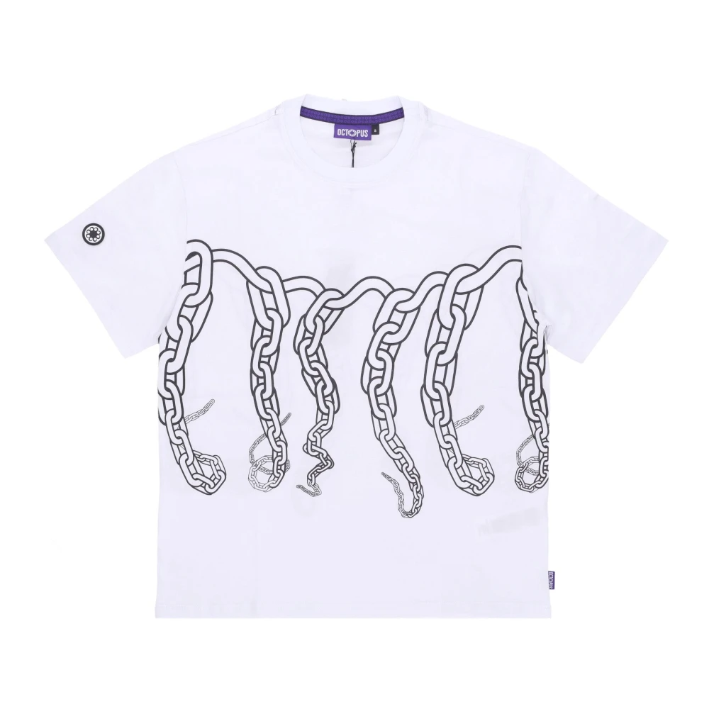 Octopus Octopus Logo Chain Tee White T-Shirt White, Herr