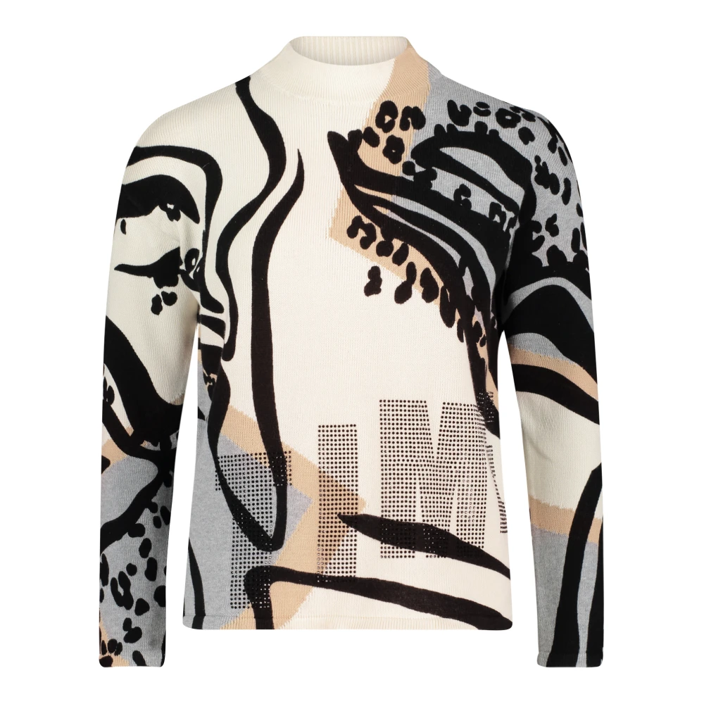 Betty Barclay Dieren Intarsia Gebreide Trui met Hotfix Applicaties Multicolor Dames