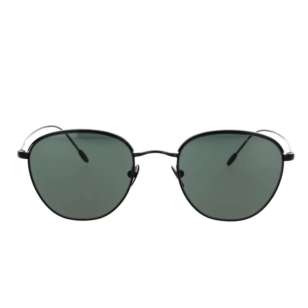 Giorgio Armani Square Metal Sunglasses Green Lenses - Unisex - Sunglasses - Black - 51 Mm - Accessories