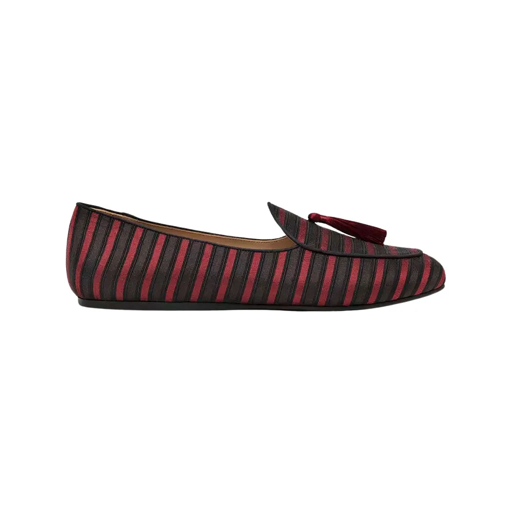 Charles Philip Shanghai Rode Zijden Loafer met Ovalina Detail Red Heren