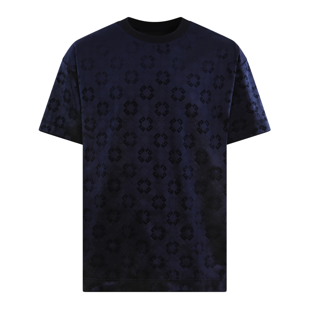 Givenchy Monogram Velvet Shirt Blauw Blue Heren