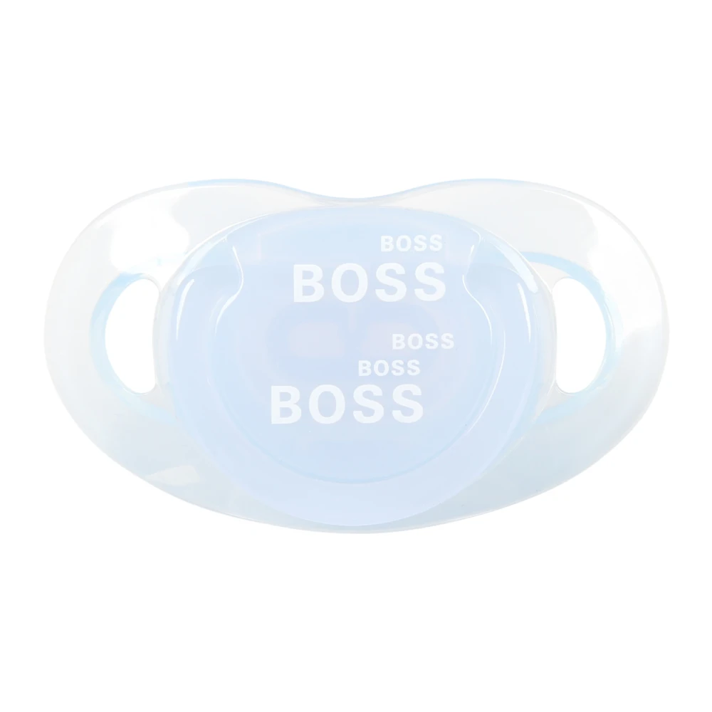 Hugo Boss Babyfles Set met Fopspeen en Clip Blue Unisex