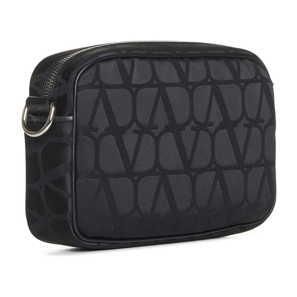 Valentino Garavani Zwarte Crossbody Tas Toile Iconographe Black Heren