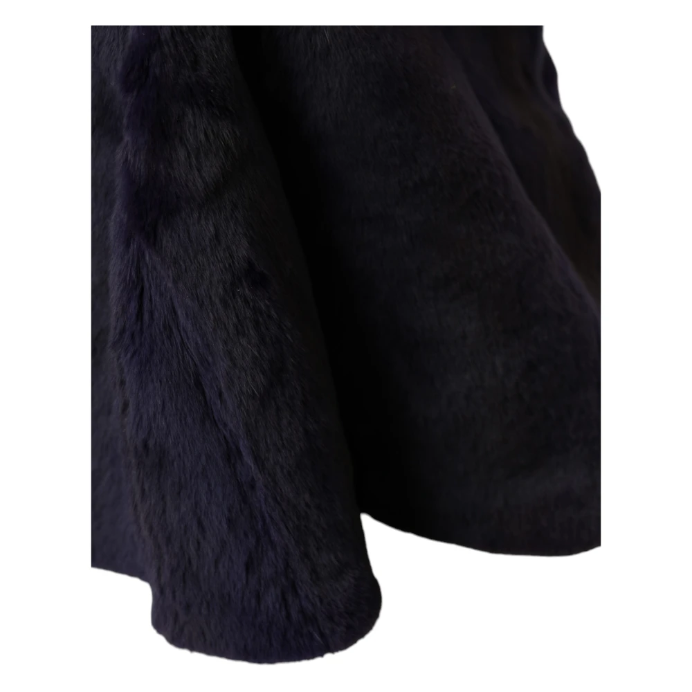 Dolce & Gabbana Zwarte Wezel Bont Hoofddeksel Pet Black Unisex