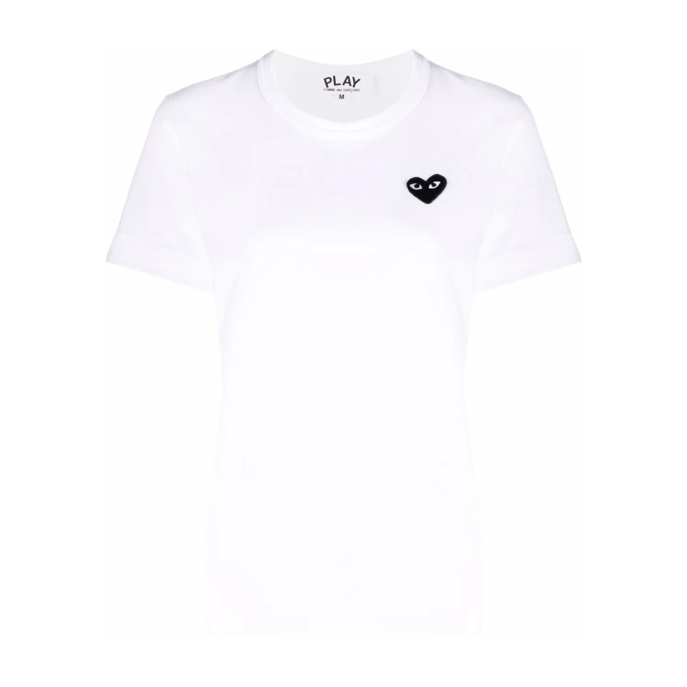Comme des Garçons Play Zwart Hart Logo T-Shirt Zwart Heart Logo T-Shirt White Black Dames