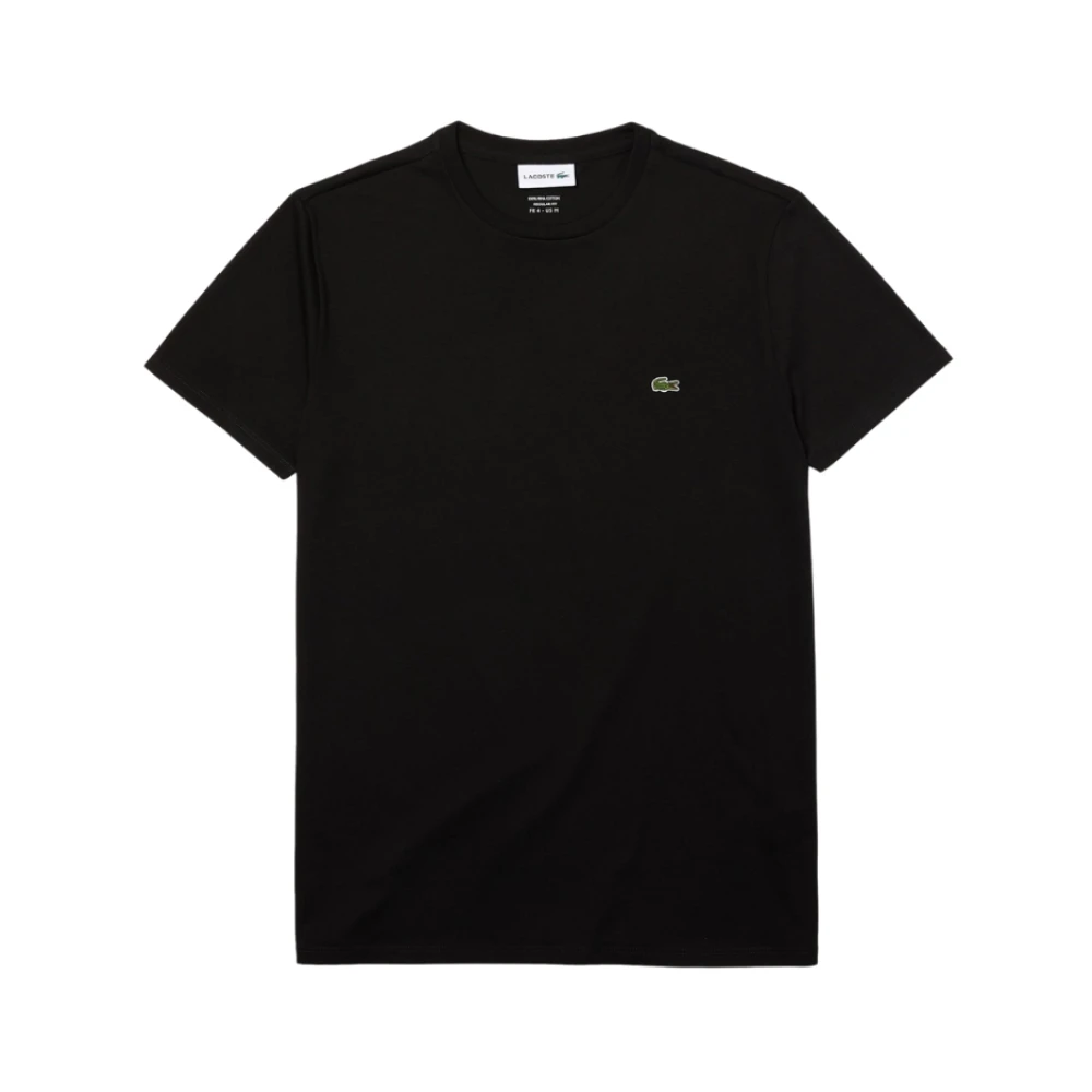 Lacoste Herr Svart Toppar L, Bomull, Pima Cotton T-Shirt