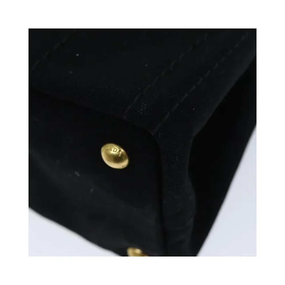 Prada Vintage Pre-owned Cotton prada-bags Black Dames