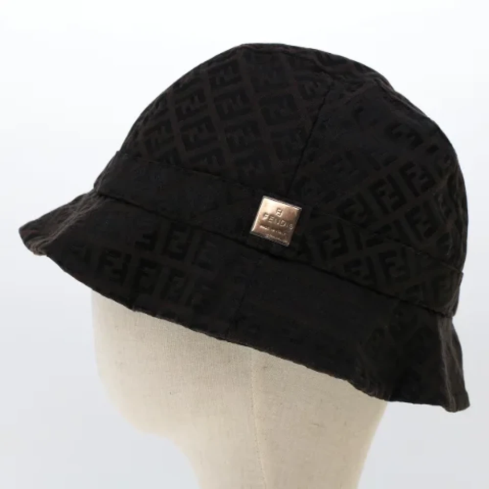 Fendi Vintage Pre-owned Canvas hats Brown Dames