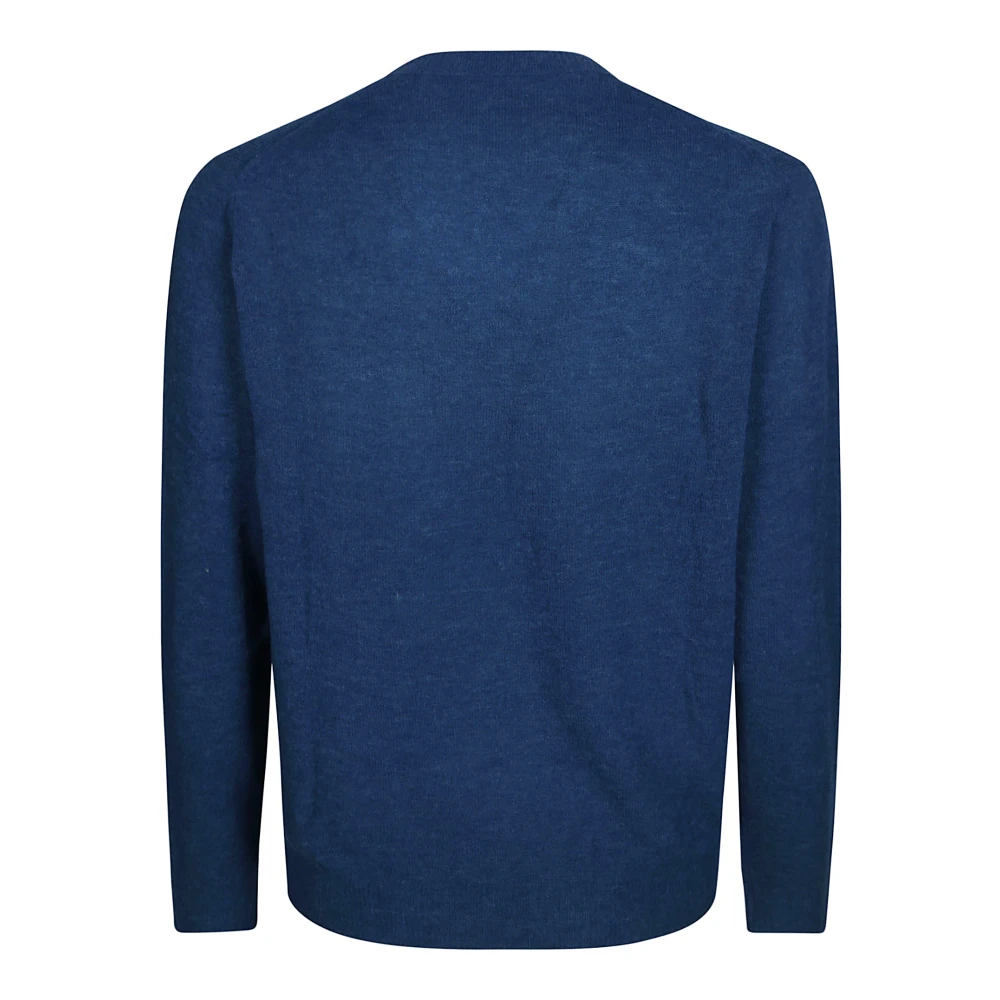 Sun68 Alpaca Solid Ronde Trui Blue Heren