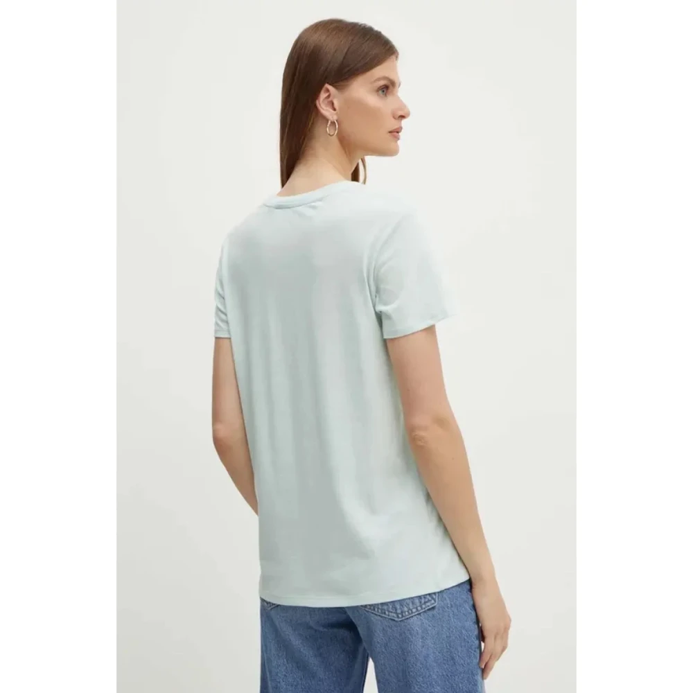 Guess Gedrukt Strass T-shirt Groen Blue Dames