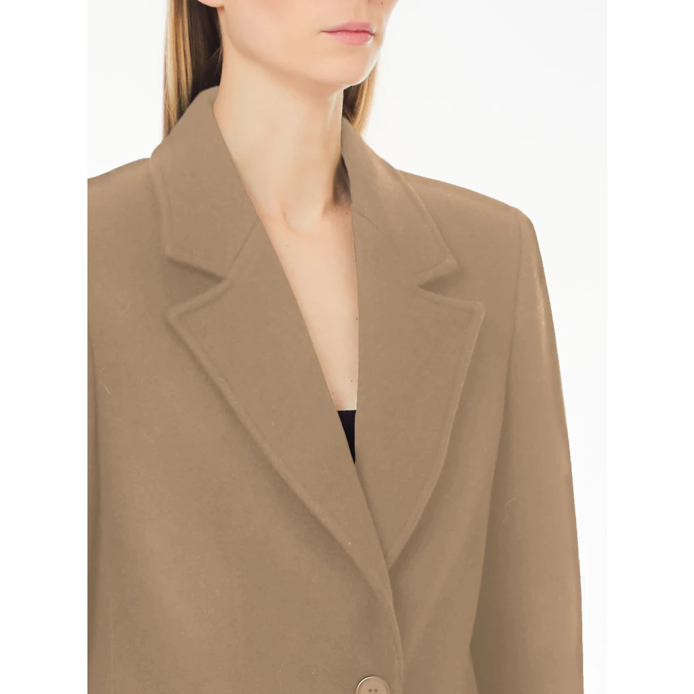 Liu Jo Tijdloze Beige Basisjas Brown Dames