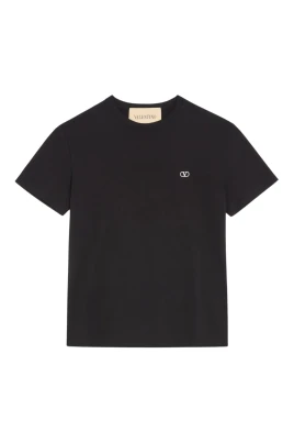T-shirt i bomull med VLogo-brodyr