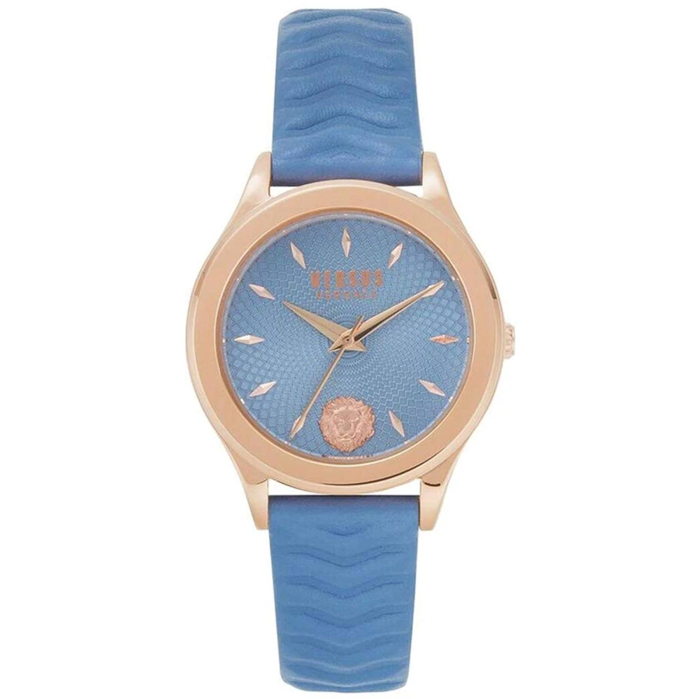 Versus Versace Women's Multicolor Blue Dial Watch Blue Leather Strap