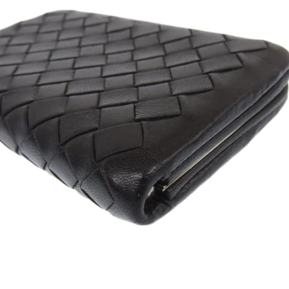 Bottega Veneta Vintage Pre-owned Leather wallets Black Dames