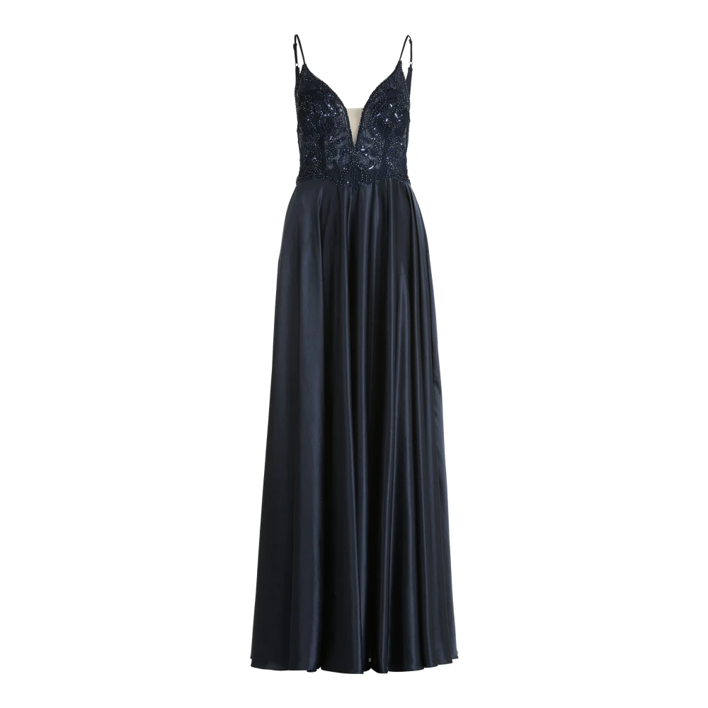 Vera Mont Elegante Avondjurk met Placement Blue Dames