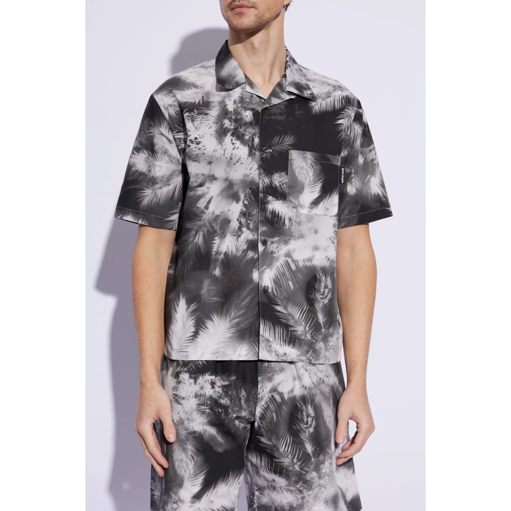Palm Angels Kortemouwenshirt Gray Heren