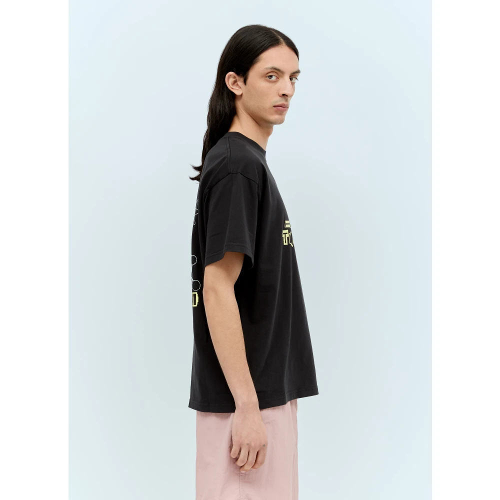 Brain Dead Grafische Print Tech T-Shirt Black Heren