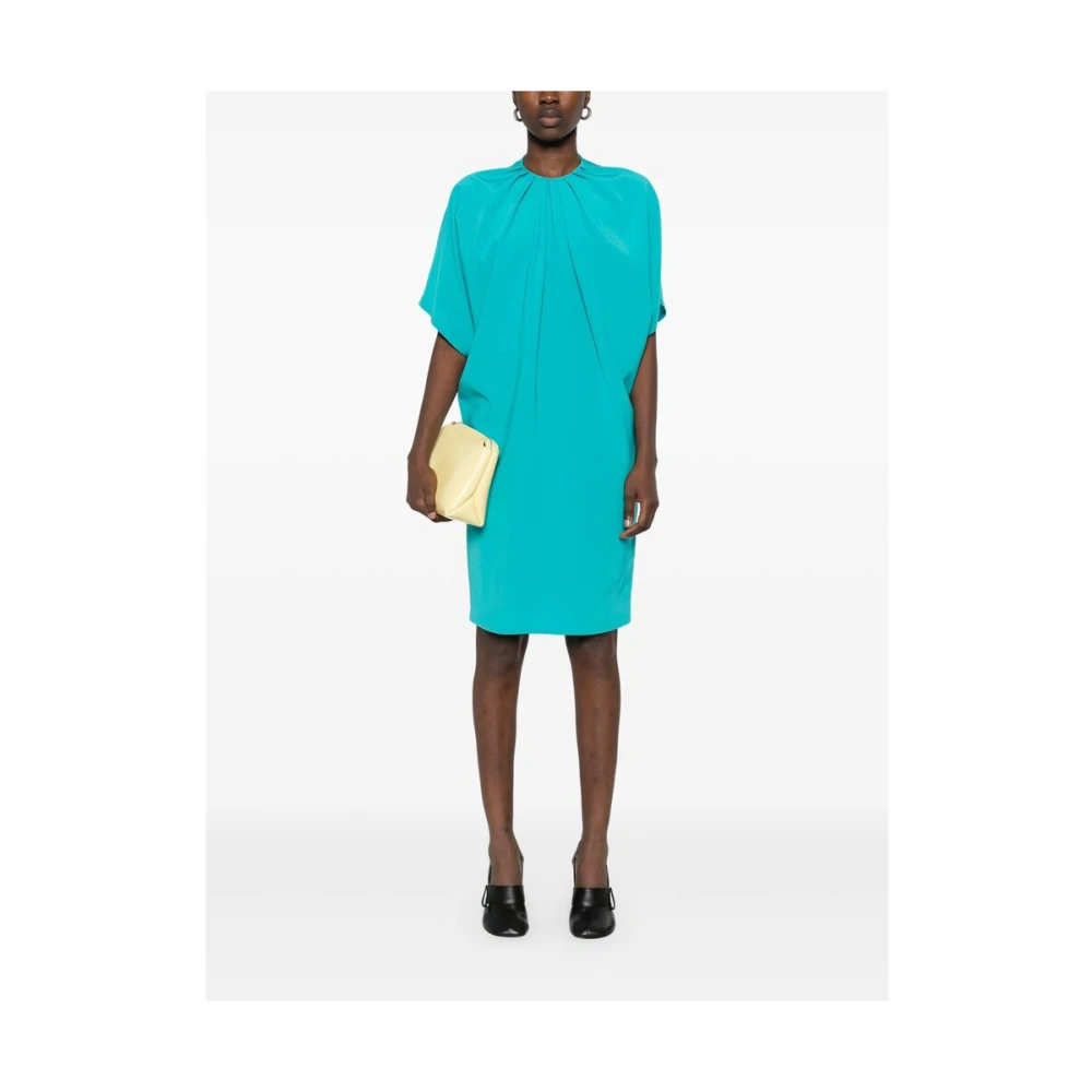 Gianluca Capannolo Zeegroene Batwing Mouw Jurk Green Dames