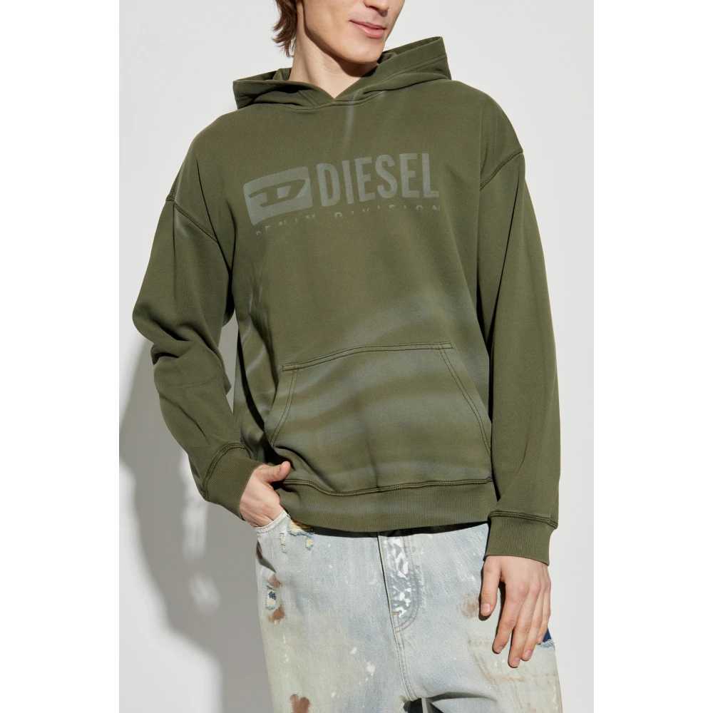 Diesel Sweatshirt S-Boxt-Hood-R9 Green Heren