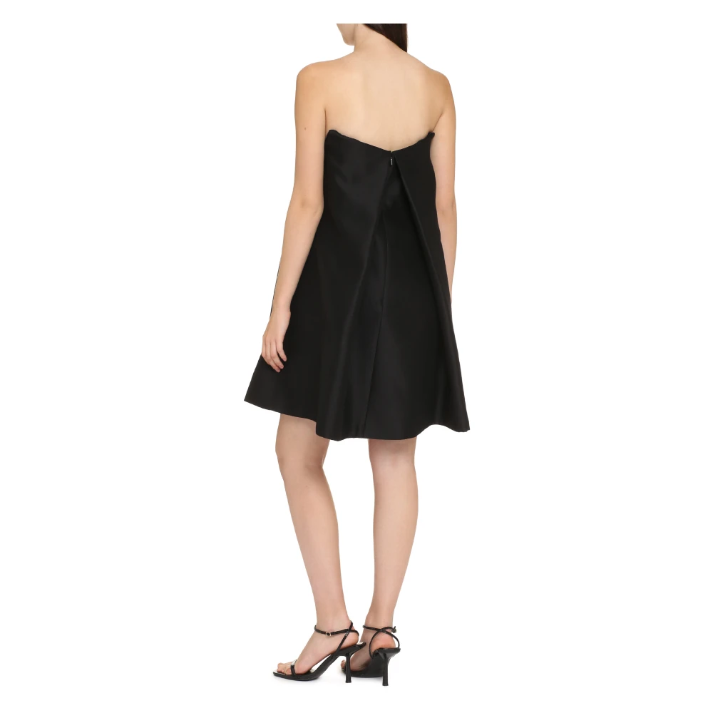 Versace Geplooide mouwloze jurk Black Dames