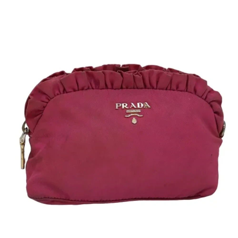 Prada Vintage Pre-owned Nylon pouches Pink Dames