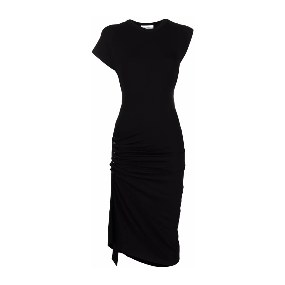 Rabanne Women's Black Draped Pression Dress