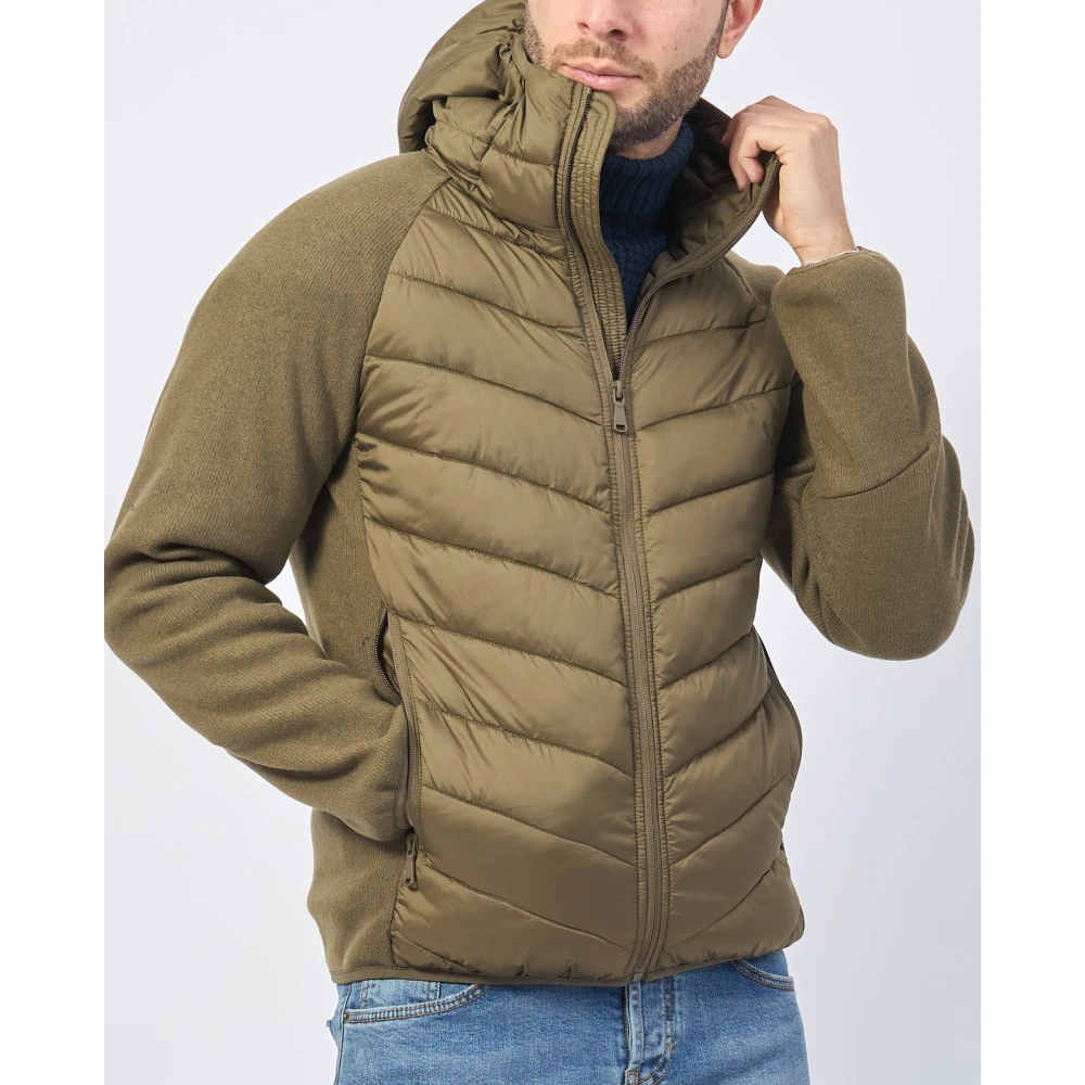 YES ZEE Groene Winterjas Stijlvolle Mode Green Heren
