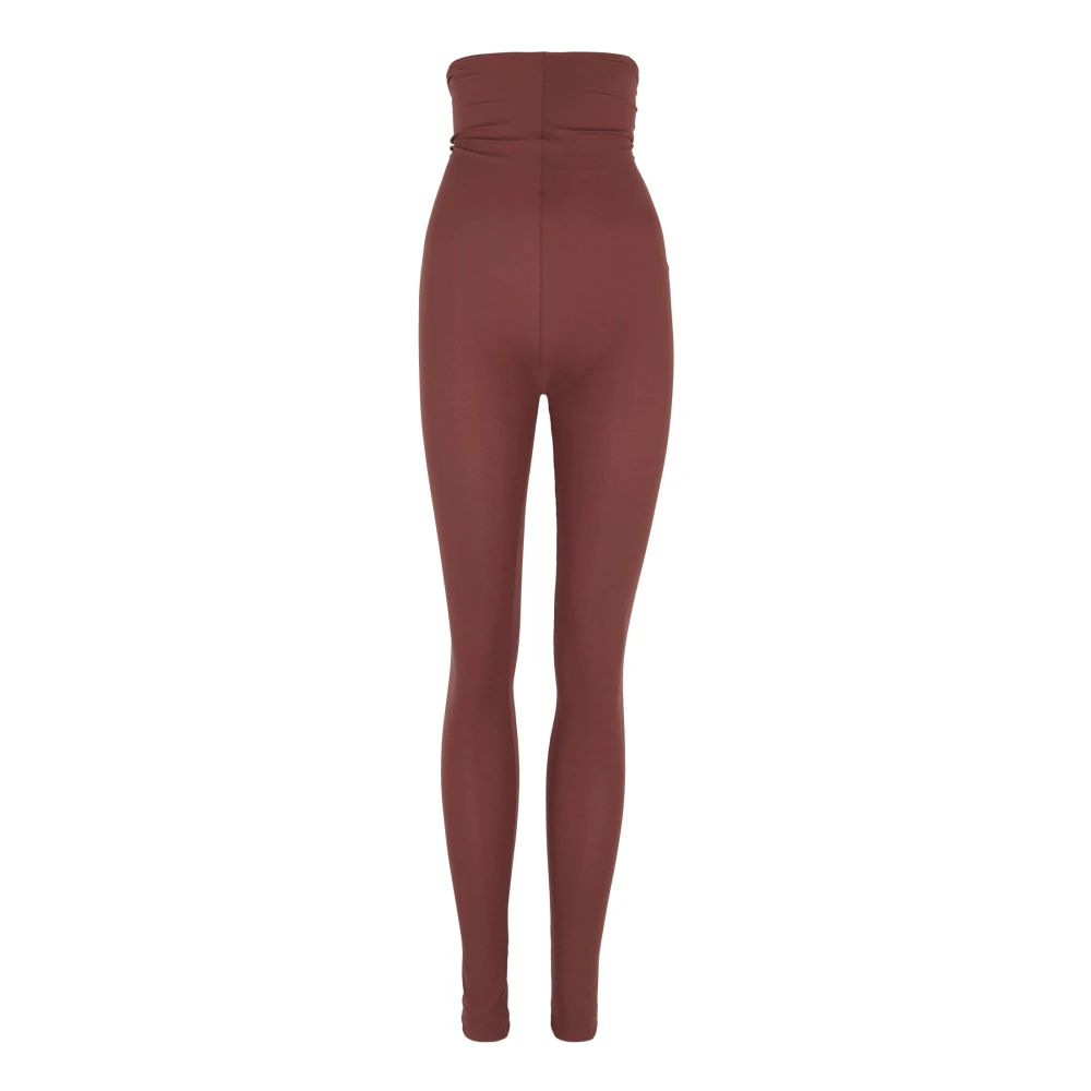 Cortana Hoge Taille Cupro Stretch Leggings Red Dames