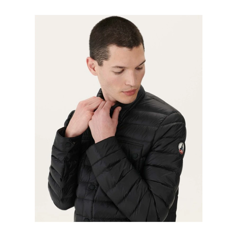 Jott Lichte Puffer Overhemdkraag Jas Black Heren