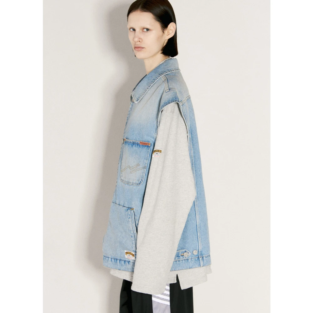 Martine Rose Denim Gilet met Zakken Blue Heren