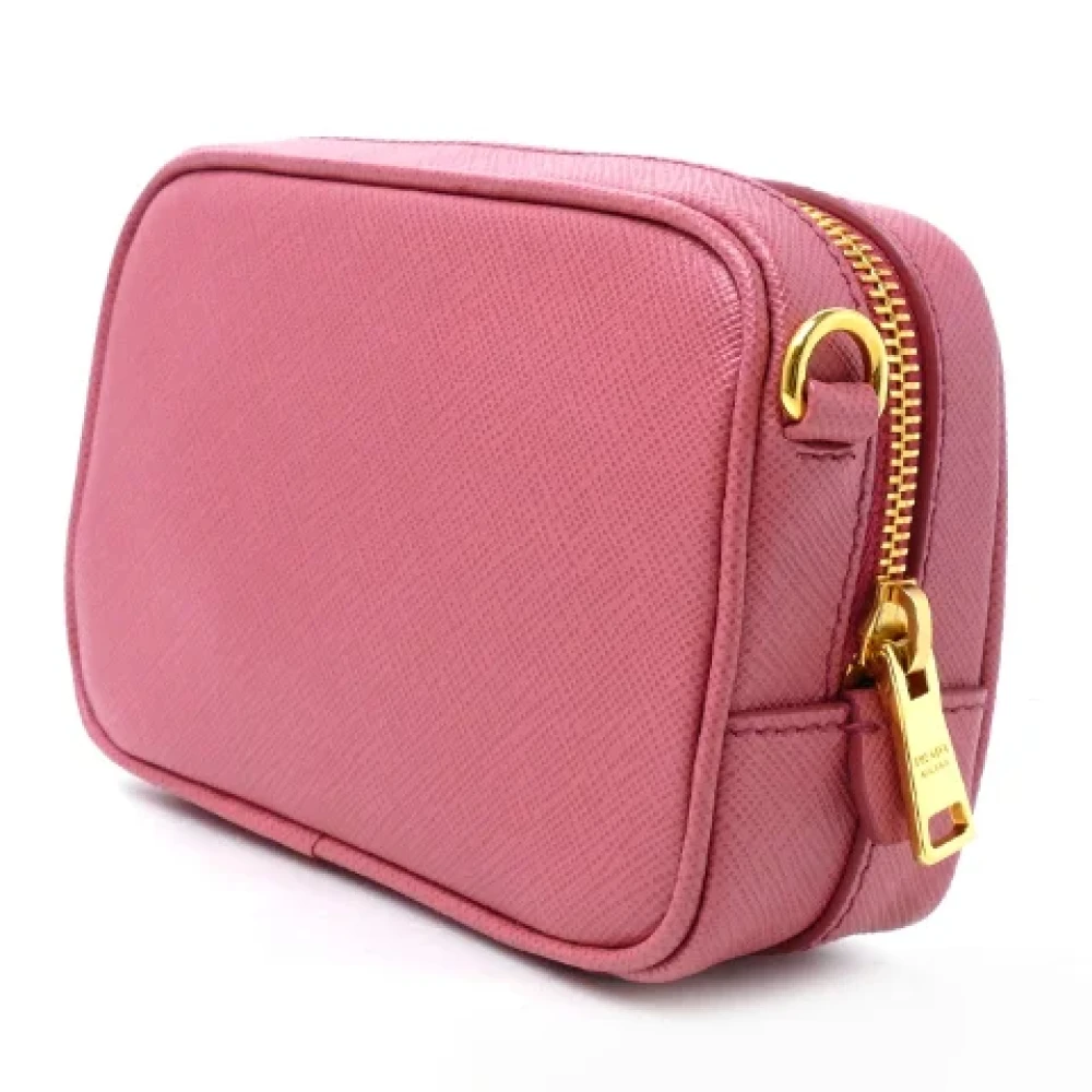 Prada Vintage Pre-owned Leather crossbody-bags Pink Dames