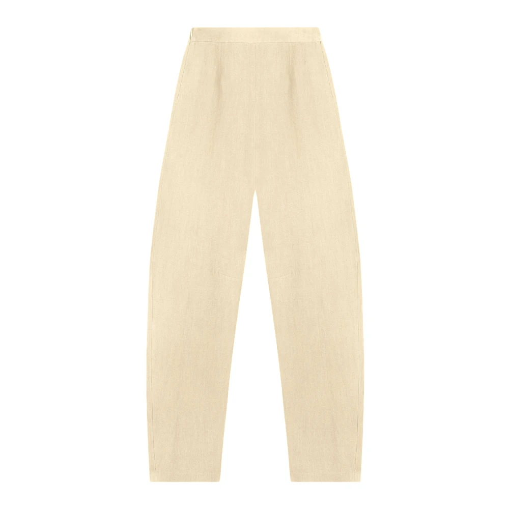 Cortana Linnen en maagdelijke wol broek vanille Beige Dames