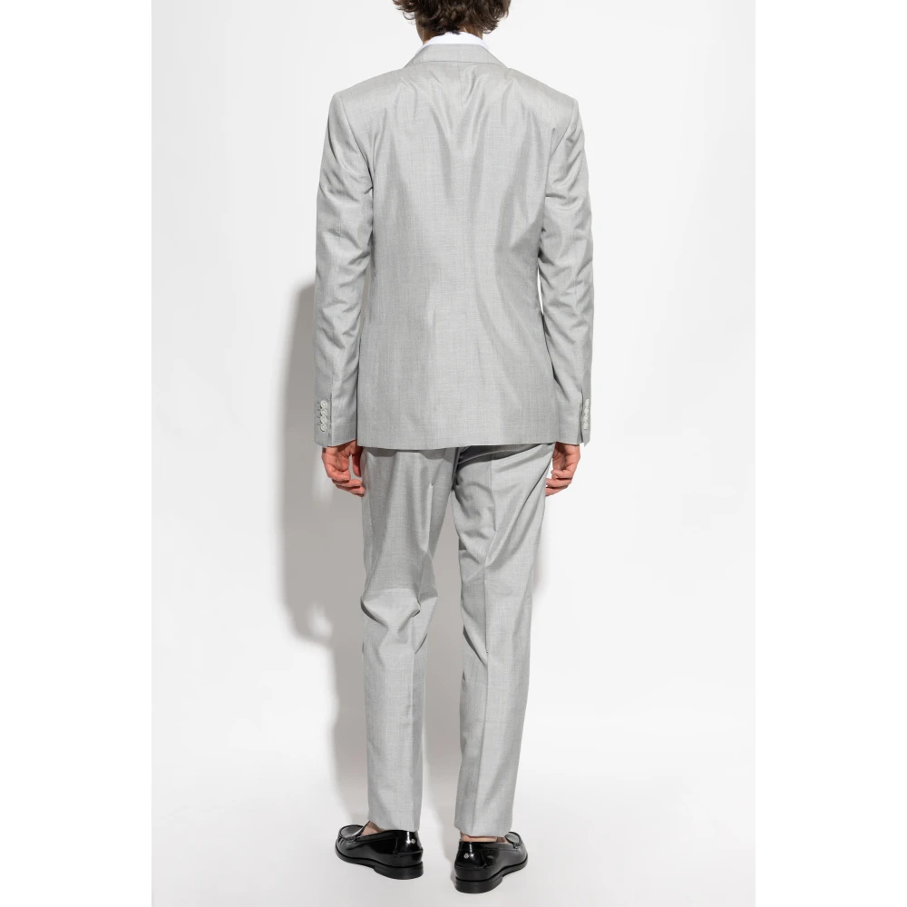 Dolce & Gabbana Zijden pak Gray Heren