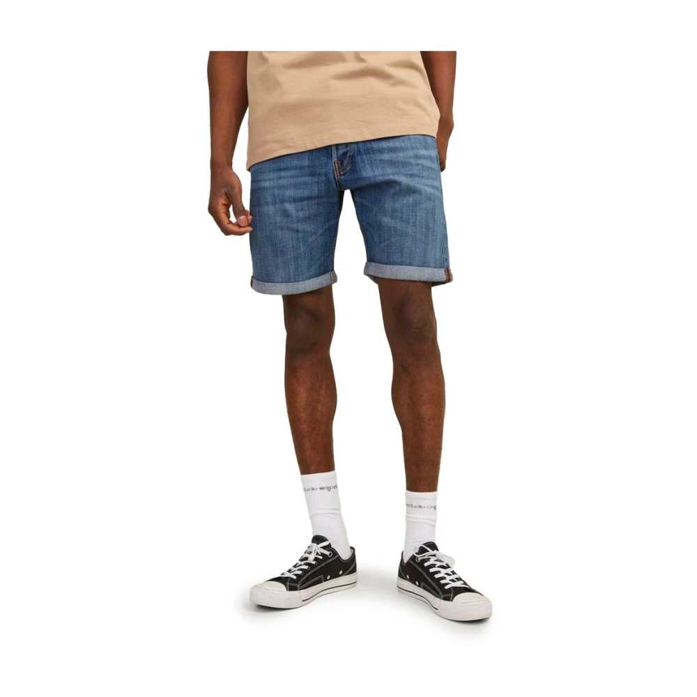 jack & jones Blauwe Katoenen Shorts Lente Zomer Collectie Blue Heren