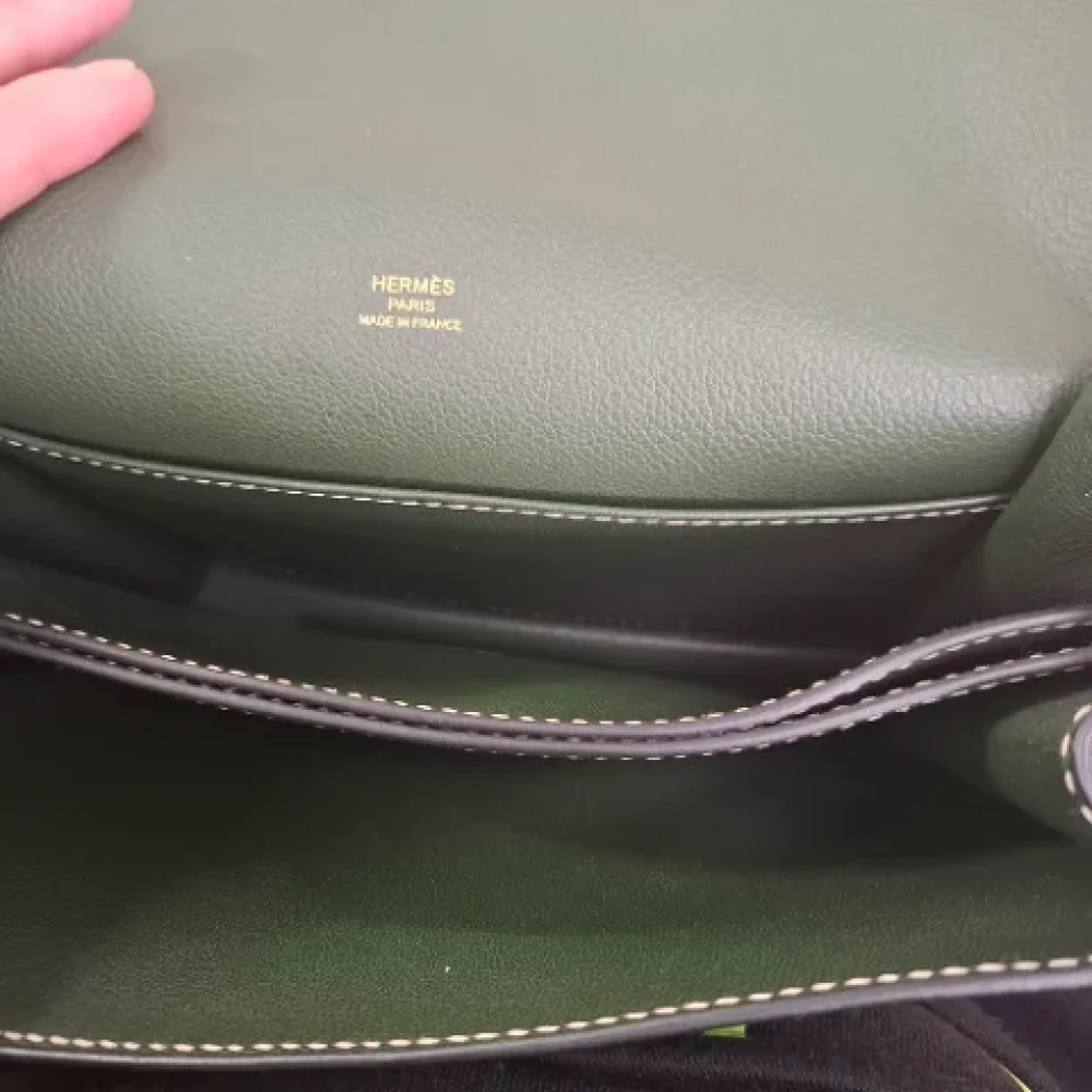 Hermès Vintage Pre-owned Leather handbags Green Dames