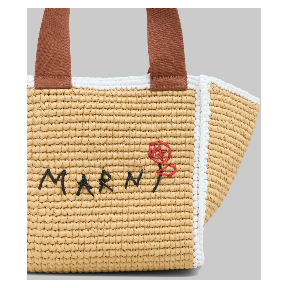 Marni Macramillo small shopper Beige Dames