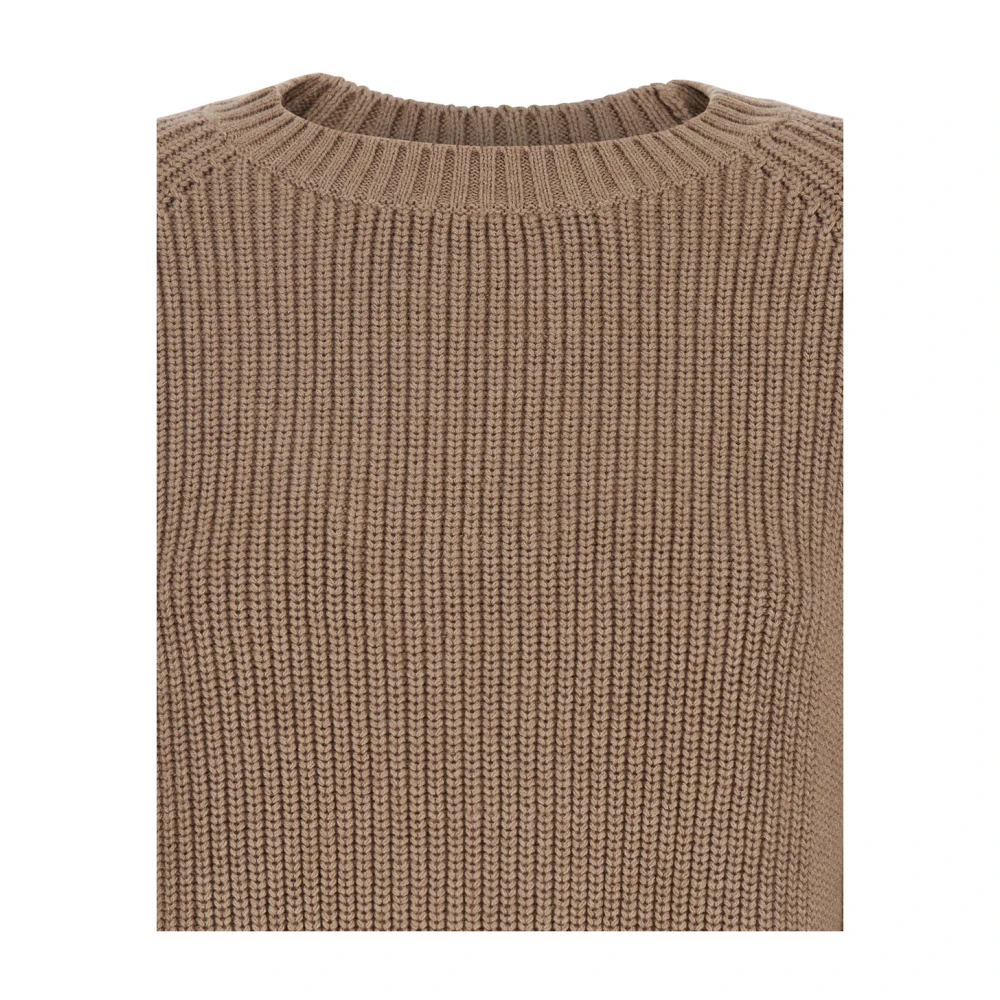 P.a.r.o.s.h. Bruine Gebreide Crewneck Sweater Vrouw Brown Dames